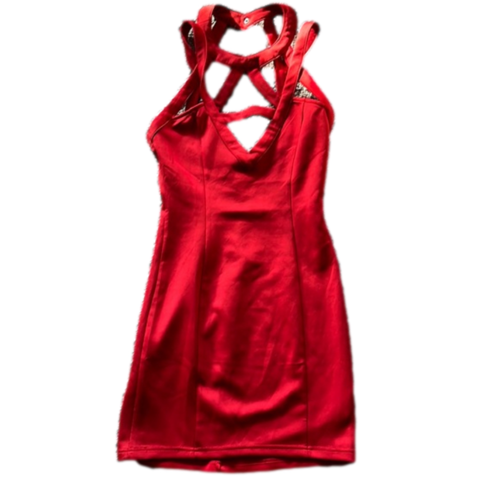 Red fitted Tobi dress